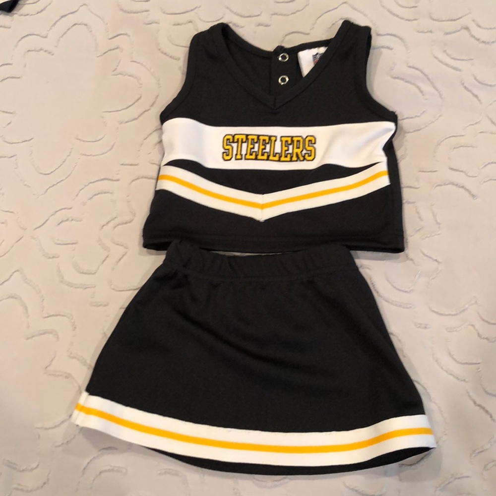 Steelers girls cheer outfit size 12m